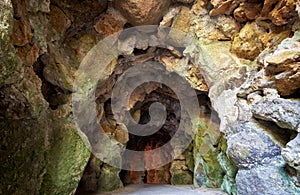 The entrance to the tunnels of Initiatic well in Quinta da Regal photo